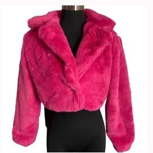 F21 Plush Cropped Coat